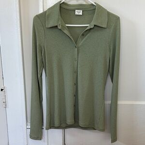 Abercrombie & Fitch Sage Green Button Down Shirt